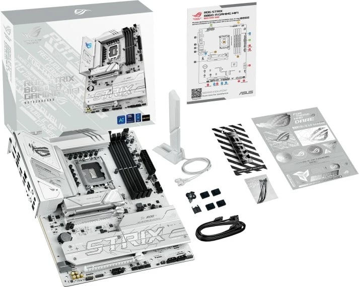 Pllakë amë Asus ROG STRIX B860-A GAMING WIFI, LGA1851, DDR5, ATX, e bardhë