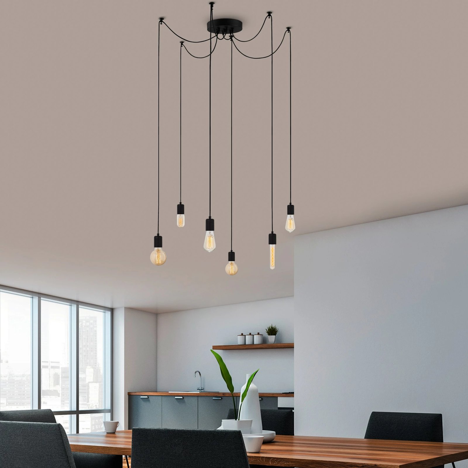 Llambë tavani Opviq, Kabluni, e zezë, MR-928