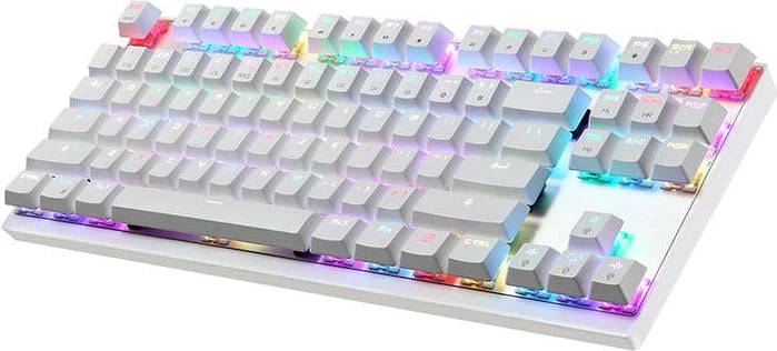 Tastierë mekanike Motospeed K82, RGB, Outemu Red, e bardhë
