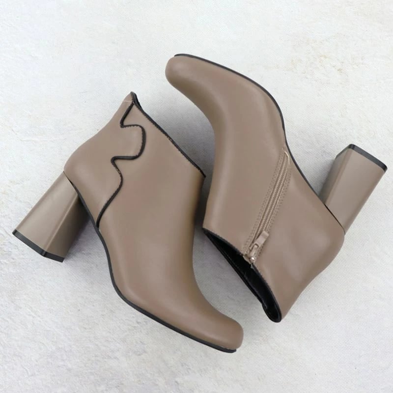 Çizme të shkurtra femrash Jezzi OLI21-2, bezhë