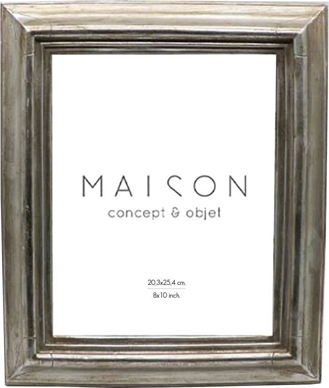 Kornizë fotoje Remel, polirezine, ngjyrë argjendi, xham, 28x3x33 cm