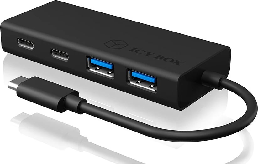 USB hub ICY BOX IB-HUB1426-CPD, 4 porta, USB 3.2 Gen 1, 60W, zi