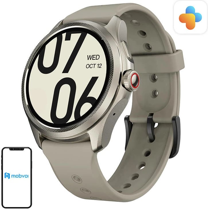 Smartwatch Mobvoi TicWatch Pro 5 GPS, 1.43", 32GB, Sandstone