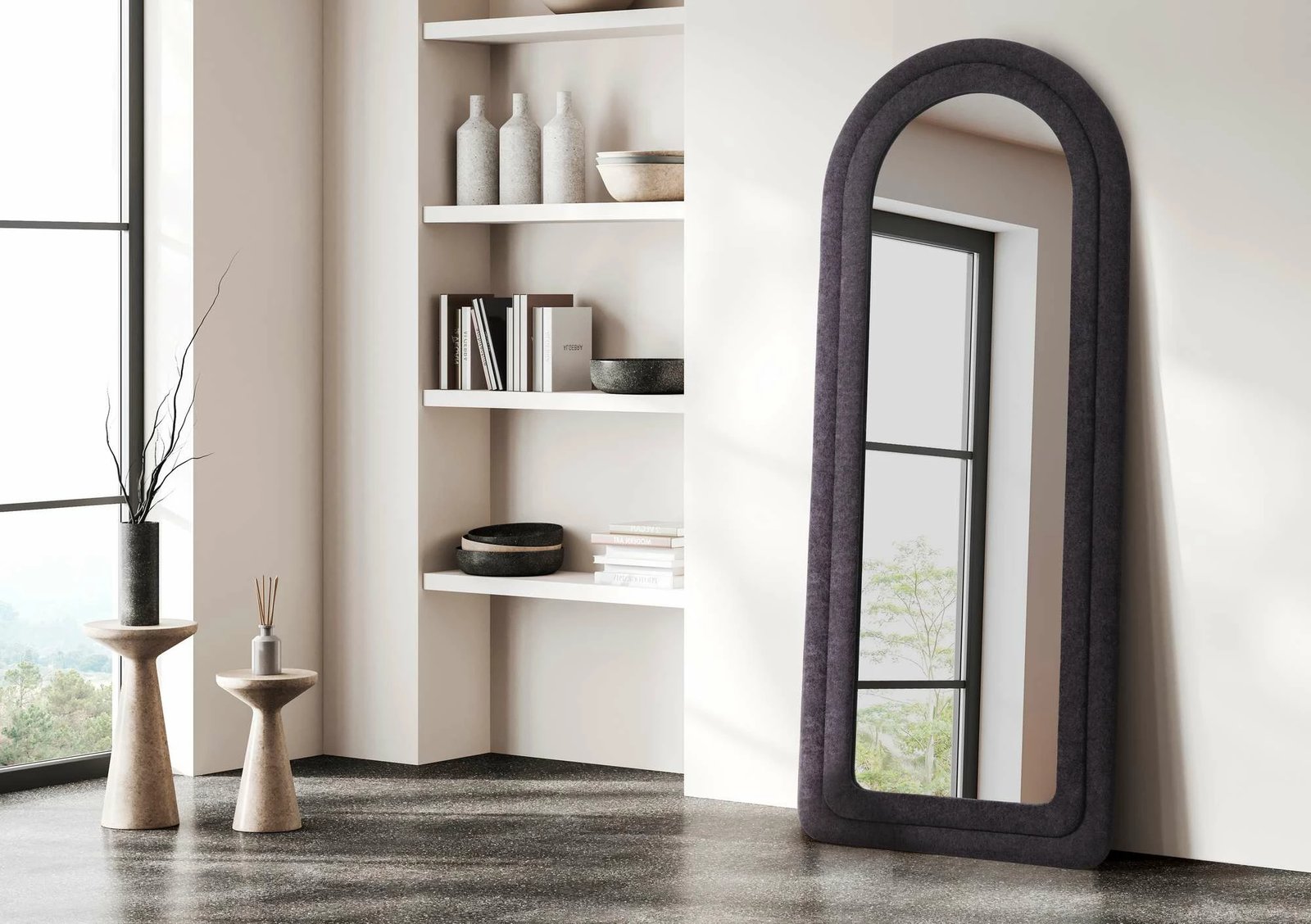 Pasqyrë Cheval, ngjyrë e zezë, Skye Decor