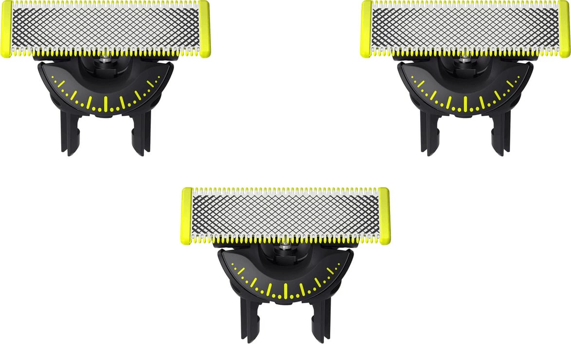 Teh zëvendësues makinë rroje, Philips, OneBlade 360 QP430/50, set 3 copë, Black/Yellow