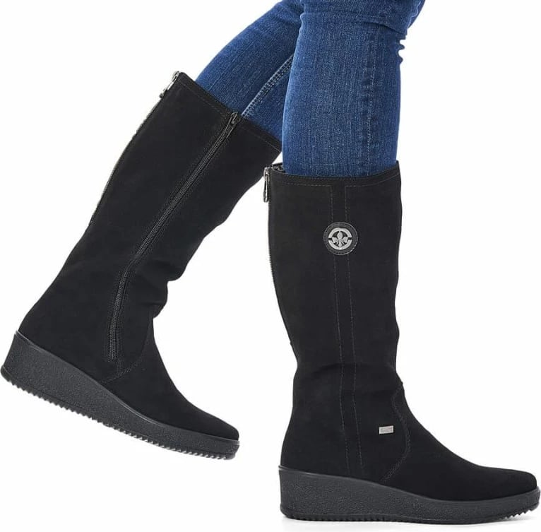 Çizme të gjata për femra Rieker, të zeza