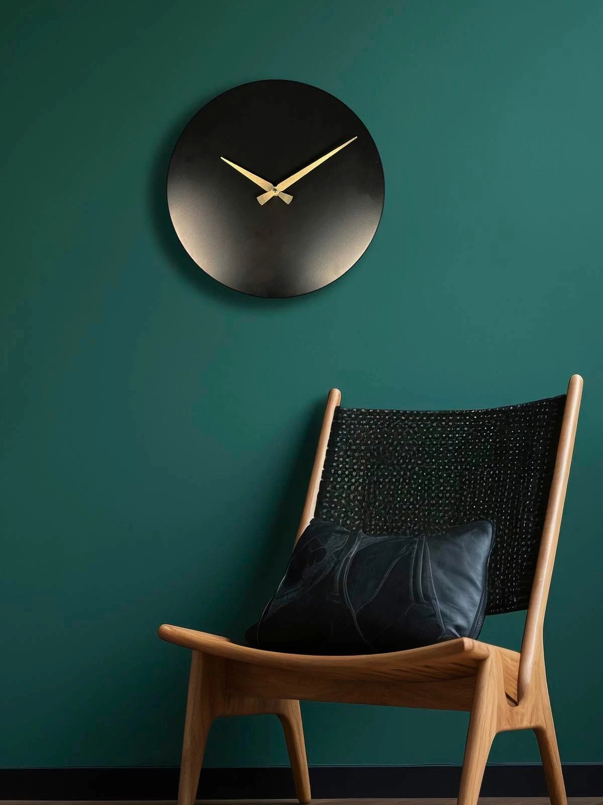 Orë muri dekorative metalike Wallity, e zezë, 35x35cm