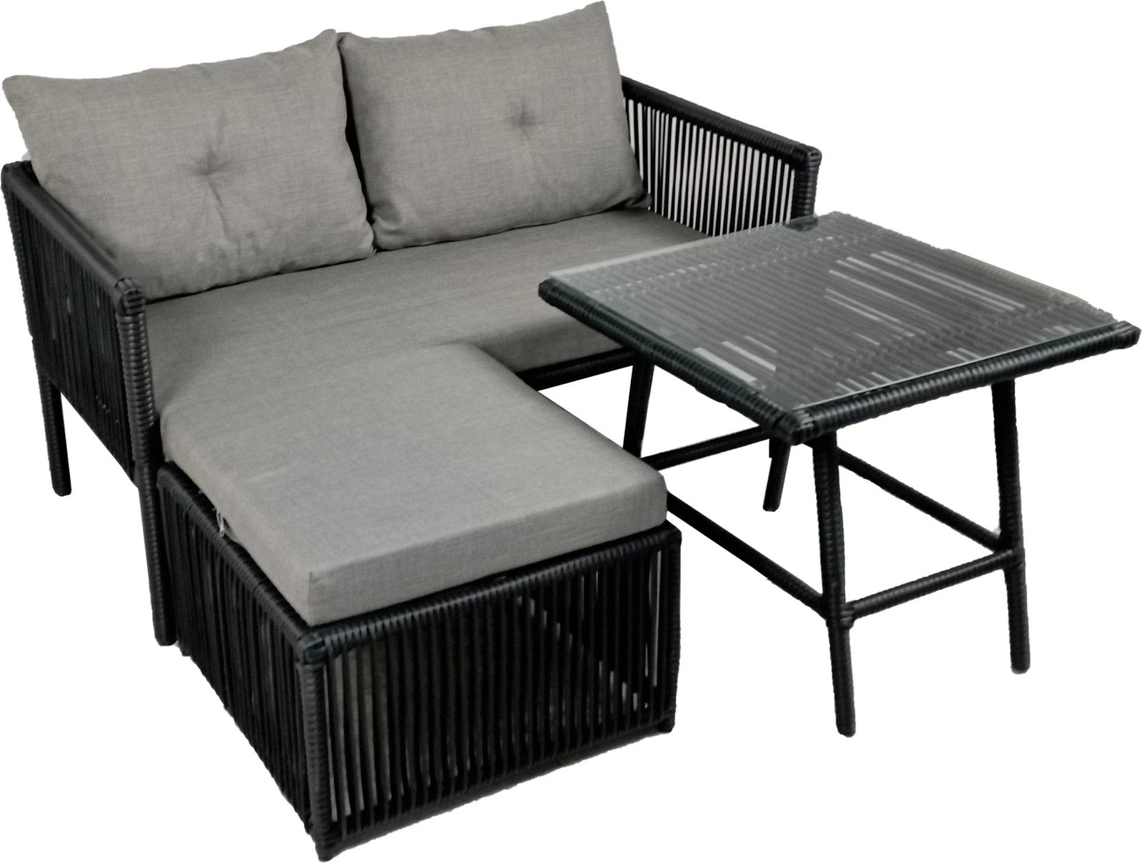 Set lounge për kopsht, Skye Decor, Shangai 8, ngjyrë gri