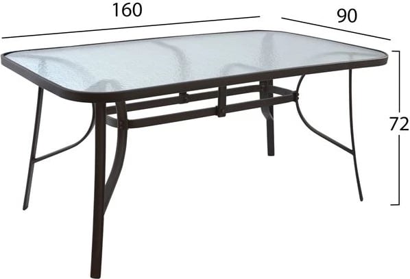 Set kopshti tavolinë & karrige FH10571.02, 7 pjesë, të kafta