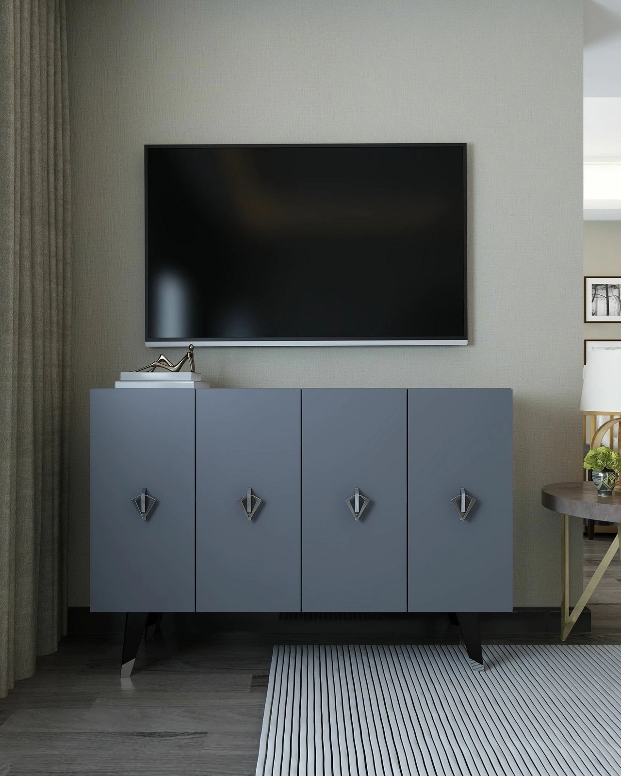 Konsol Skye Decor, anthracite, silver, 8163KM-32