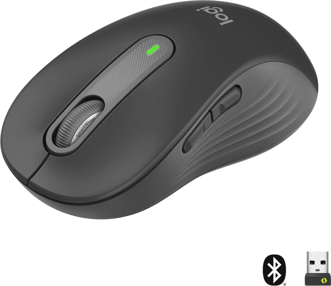 Maus Logitech M650 L Signature 910-006236 wireless Bluetooth dhe USB receiver, gri