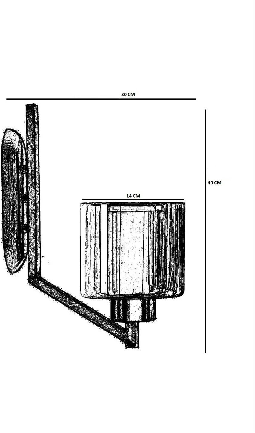 Aplik muri Opviq, bakër, xham bal, Ruby Eskitme