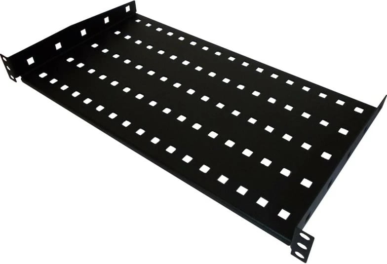 Raft fiks ALANTEC për kabinet 19", 1U, thellësi 280mm, i zi