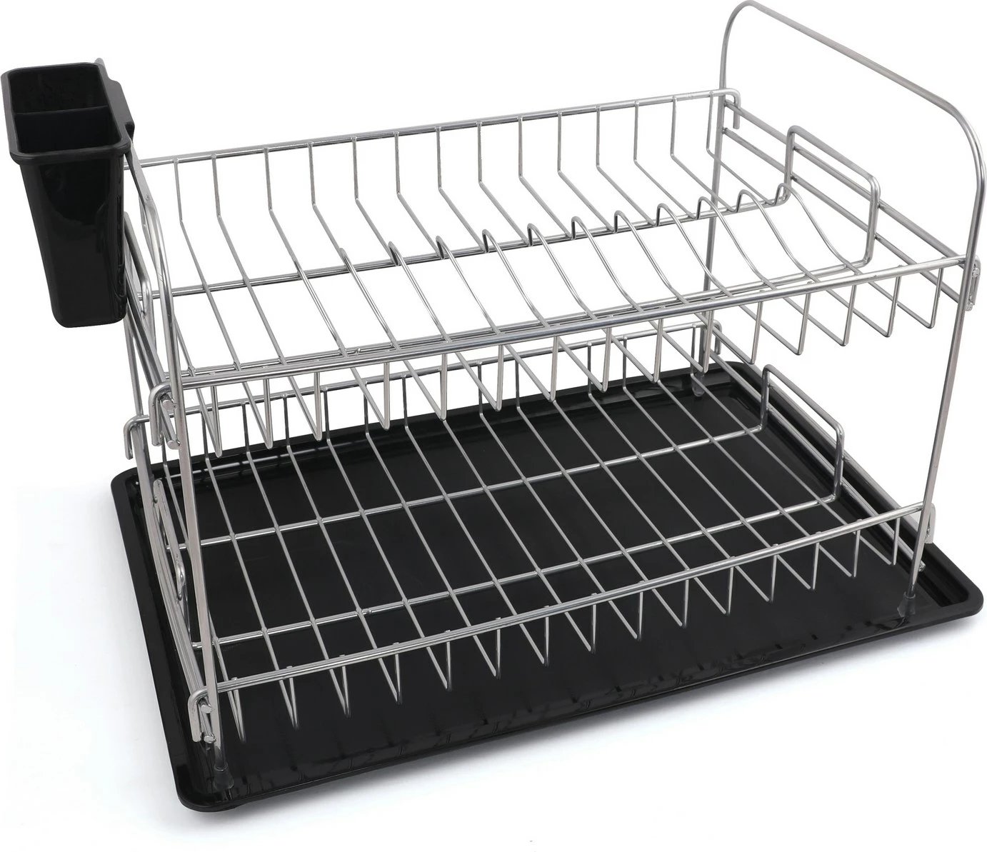 Rraf dishesh metalik, krom, SM008-C, 47x32x31cm (2 copë)