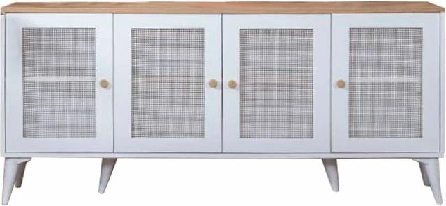 Konsol Calvin, ngjyrë e bardhë dhe lis, Skye Decor