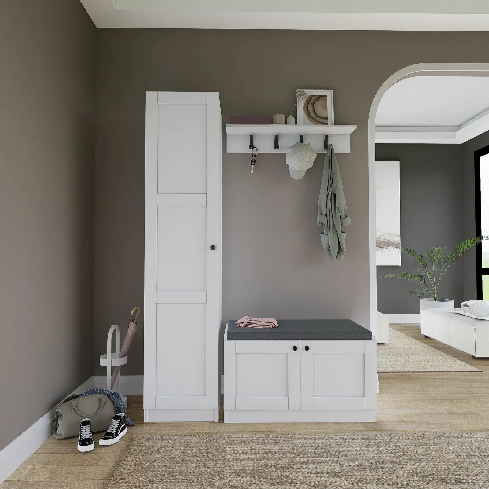 Set për korridor, ngjyrë e bardhë, Skye Decor, Lucas 1600-54