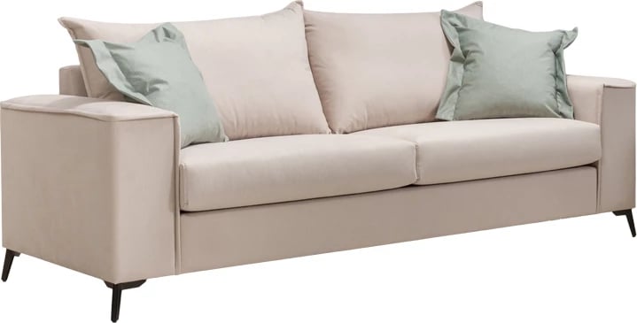 Set divanësh Verona 2 copë, krem, jastëkë ngjyrë mente