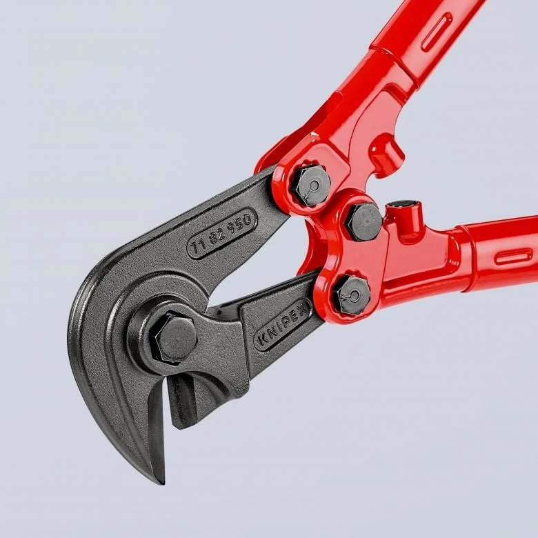 Prerëse rrjete betoni Knipex 71 82 950, 180mm, dorezë ergonomike, ngjyrë zezë/blu/kuqe