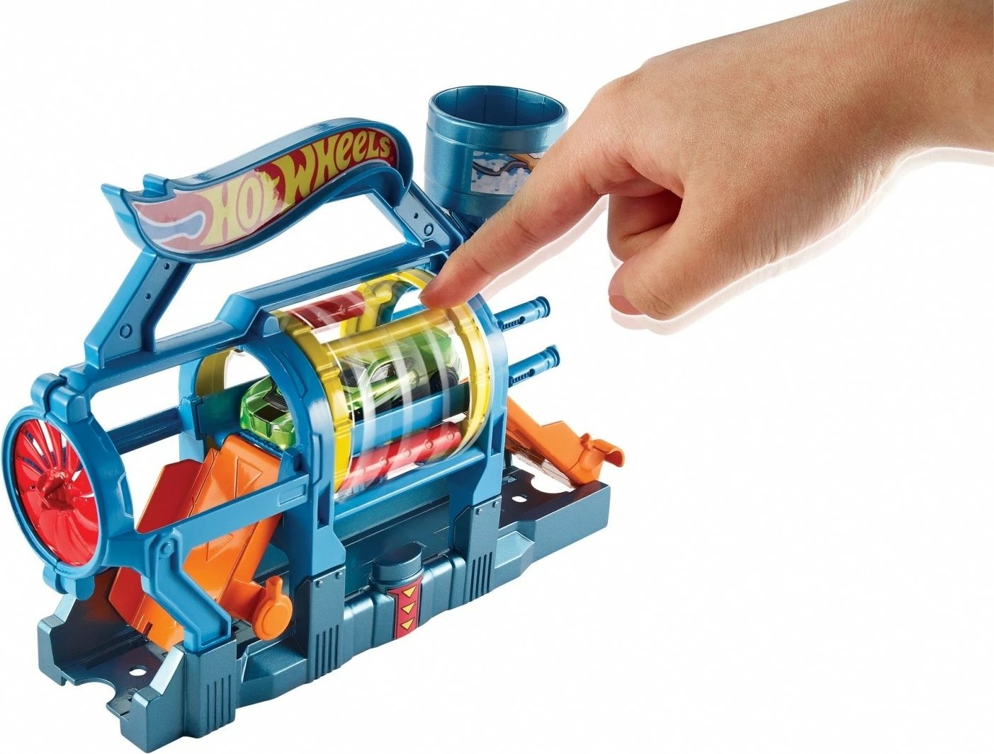 Set lodrash Hot Wheels Turbo Wash FJN34/FJN35, plastikë, me makinë lodër, shumëngjyrësh