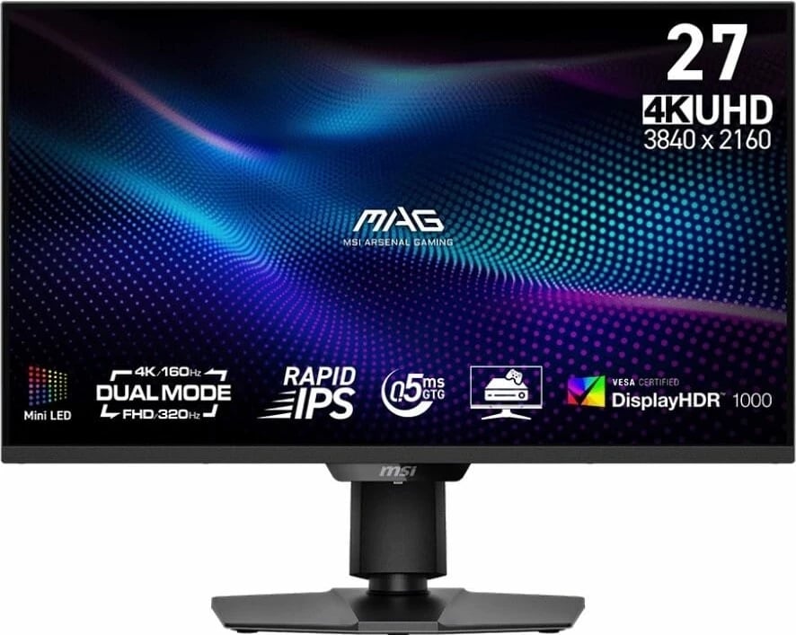 Monitor MSI MAG 274UPDF E16M, 27 inch, 4K Ultra HD, 160Hz/320Hz, Rapid IPS, e zi