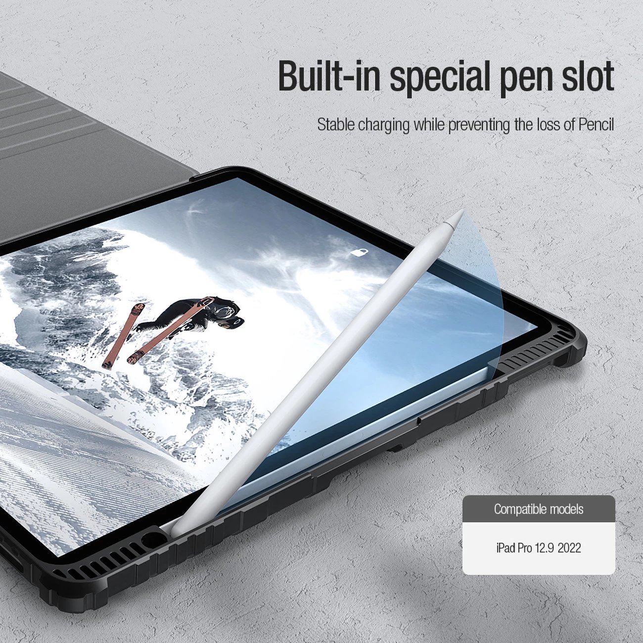 Mbështjellës tablet Nillkin Bumper SnapSafe për iPad Pro 12.9 2020/2021/2022, kaltër