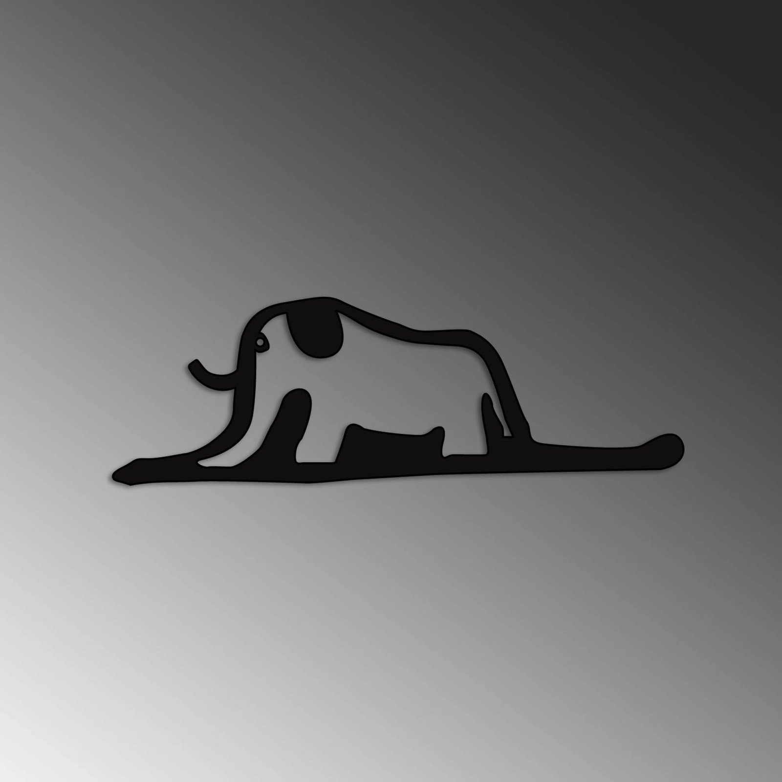 Aksesor dekorativ metalik për mur, elefant, Wallity, 63x21cm