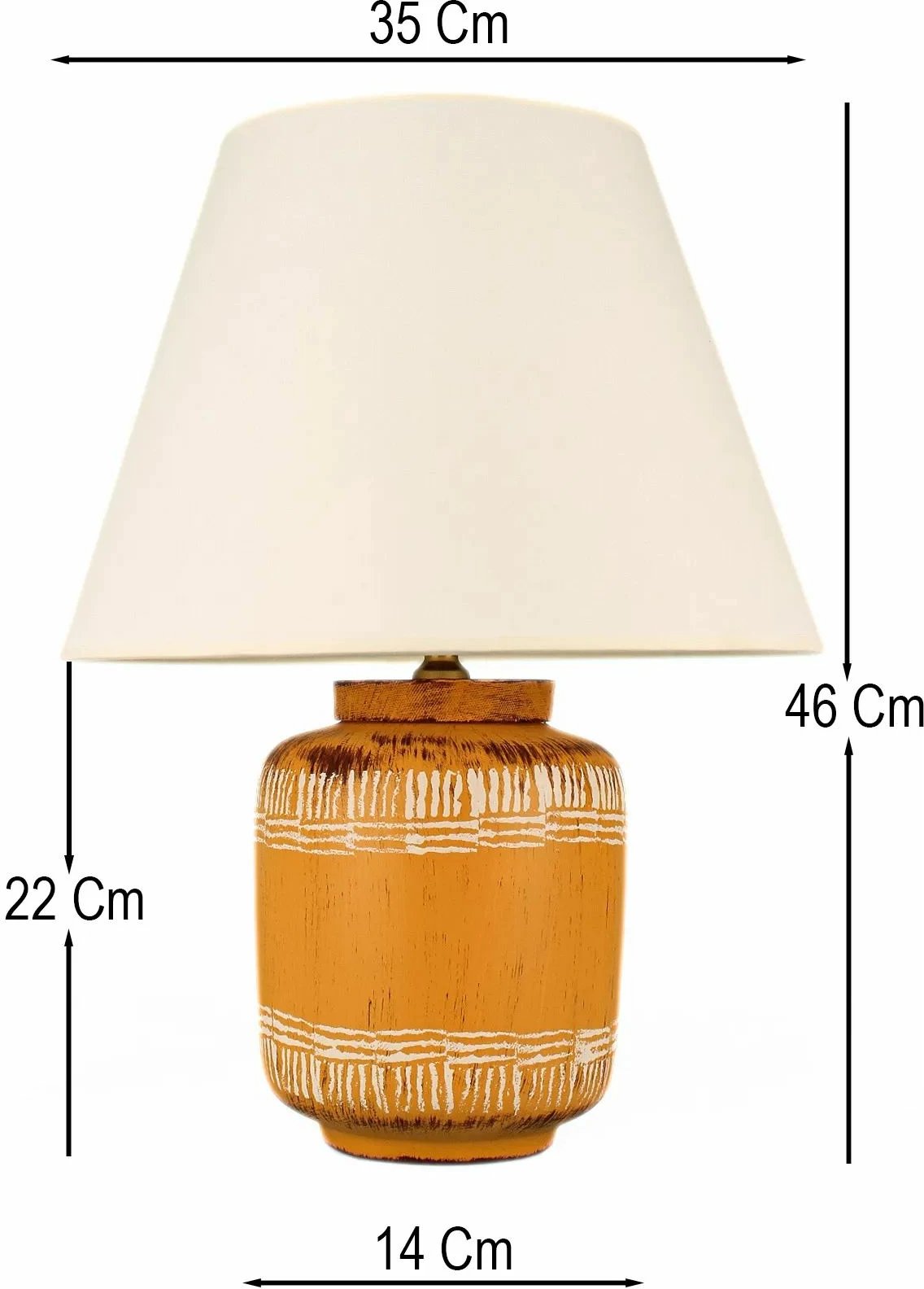 Llambë tavoline Opviq, BK059, portokalli, 46cm