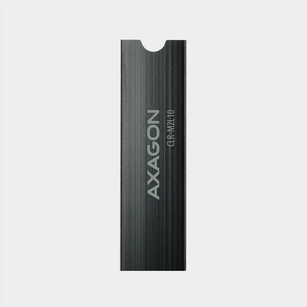 Ftohës pasiv AXAGON CLR-M2L10 për SSD M.2, alumini, 10mm, i zi