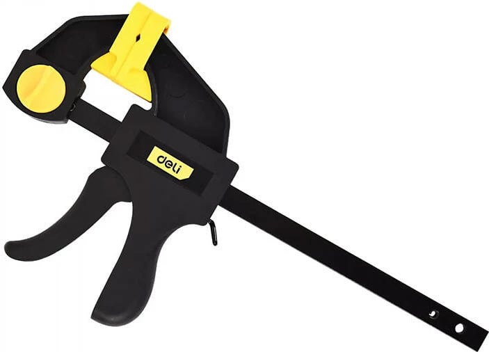 Kapëse shpejtë Deli Tools EDL110106, 6 inç, zezë/verdhë