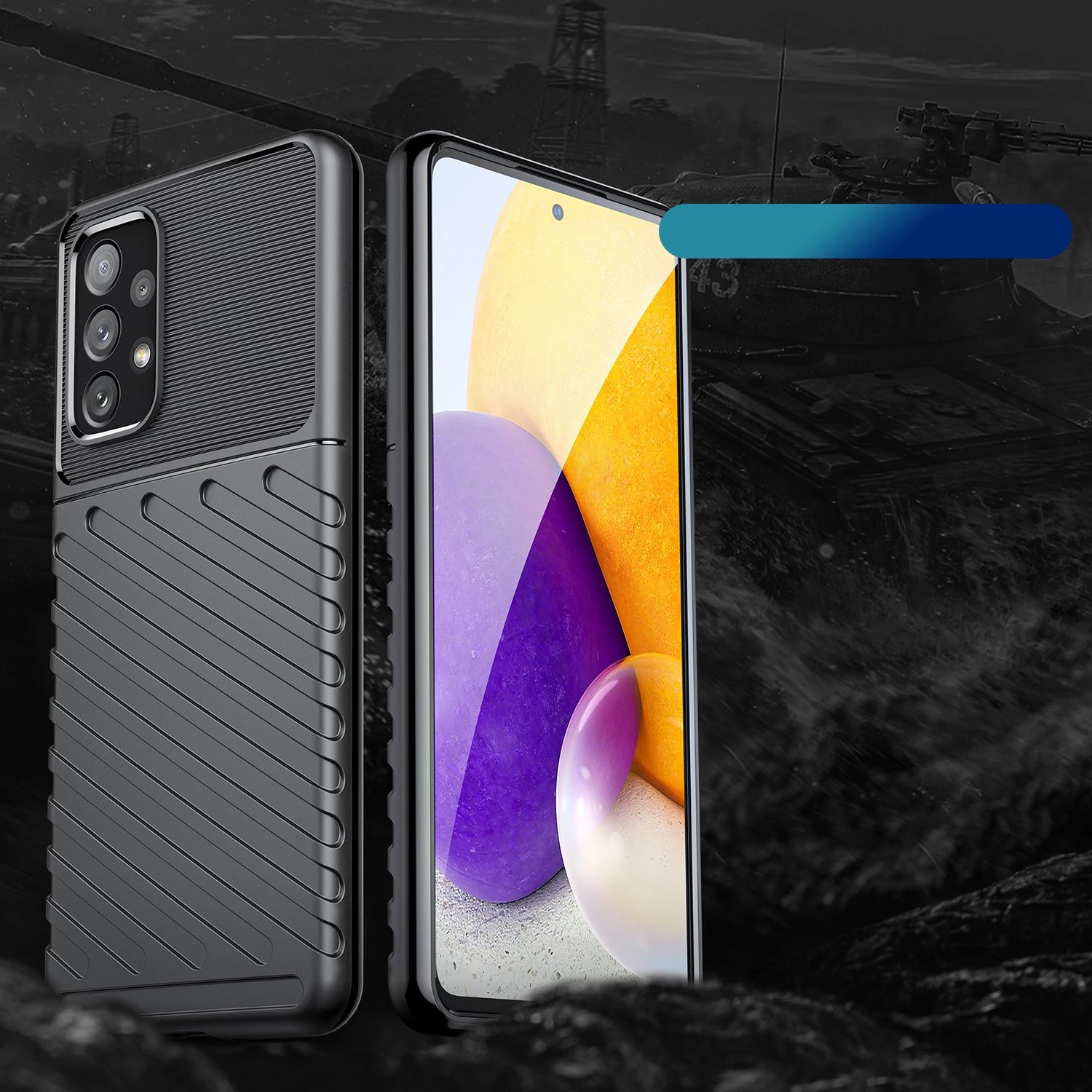 Mbështjellës Hurtel Thunder Case për Samsung Galaxy A73, i zi