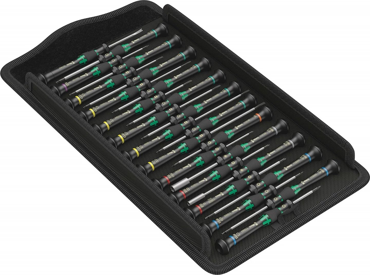 Set kaçavidash manuale WERA 1684593 me kuti, e gjelbër