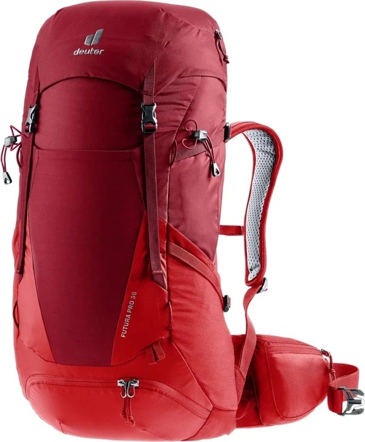 Çantë shpine Deuter Futura PRO 36 për hiking, e kuqe