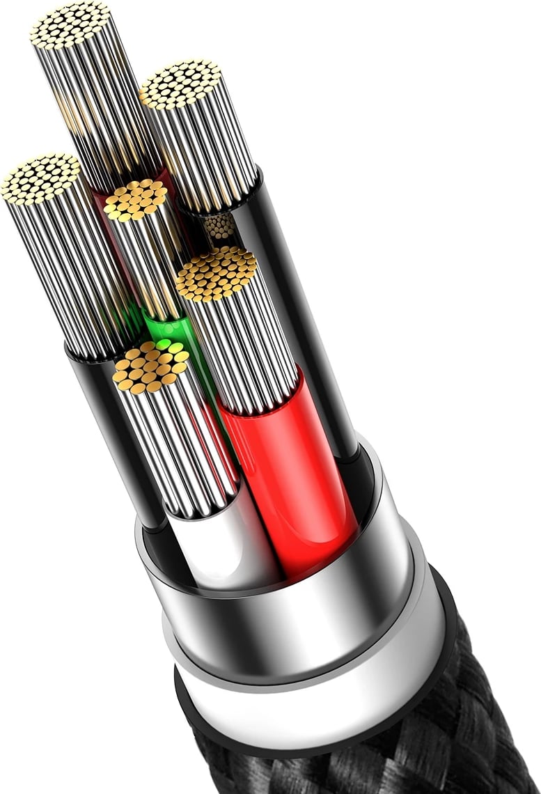 Kabllo karikimi dhe të dhënash Baseus Glimmer Series, USB-A në USB-C, 2m, 100W, e zezë