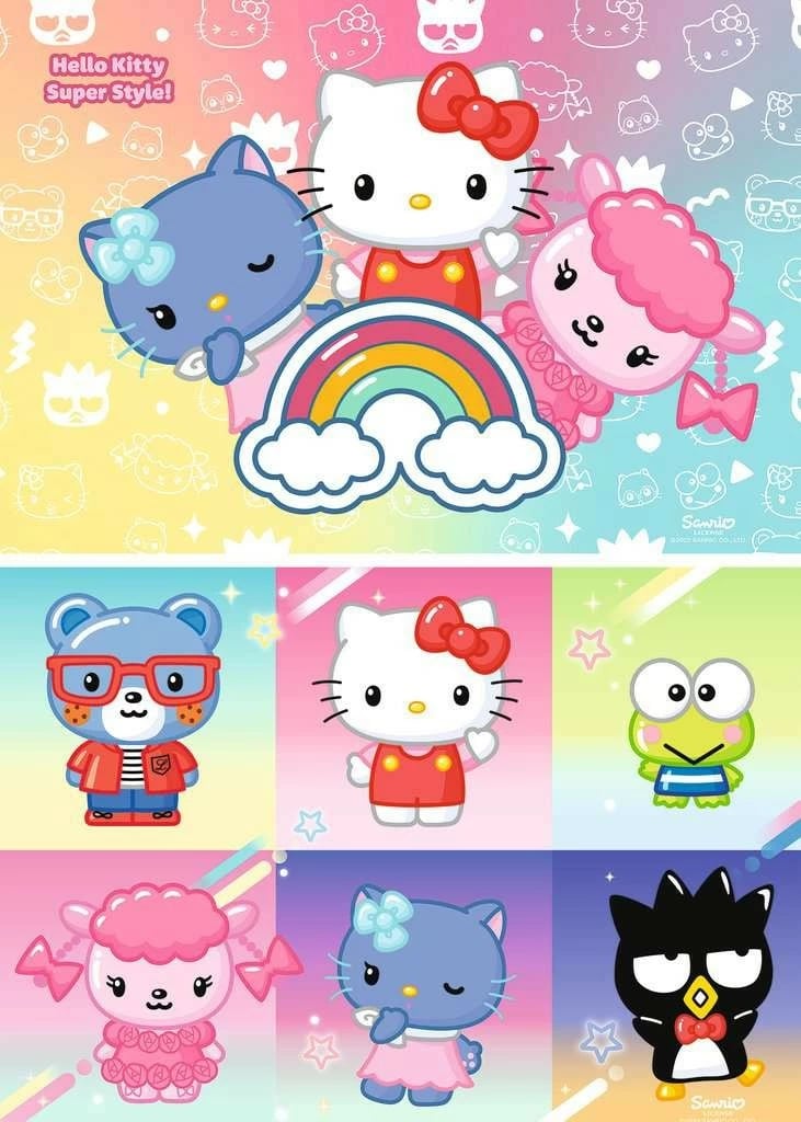 Puzzle për fëmijë Ravensburger Hello Kitty 2x24 pjesë, shumëngjyrësh
