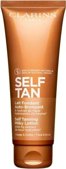 Losion vetë-ngjyrues Clarins Self Tanning Milky Lotion Face and Body 125ml