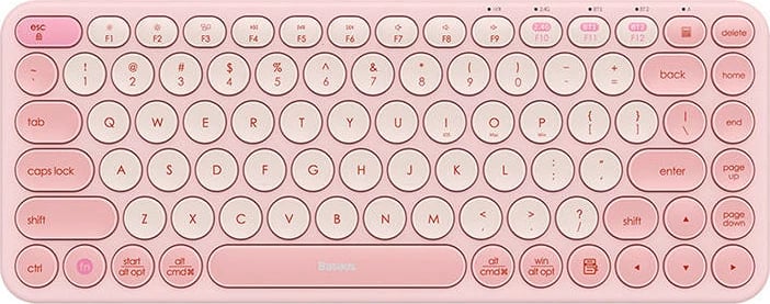 Tastierë wireless Baseus K01A, tri-modesh, baby pink