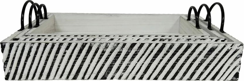 Set tabakash RONAN, 3 copa, dru, kafe-bezhë, 60x40x10 cm