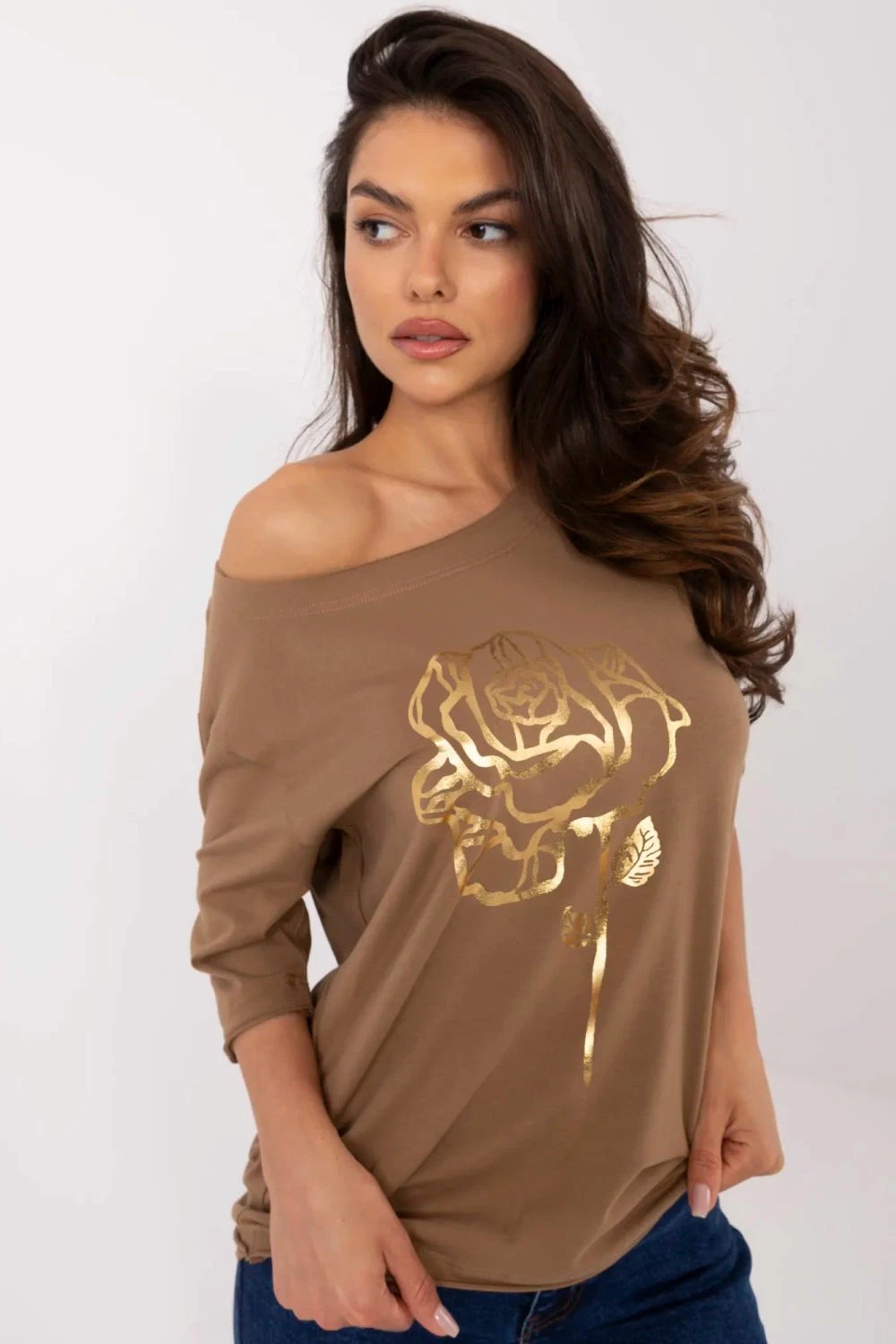 Bluzë për femra Factory Price 213094, kafe