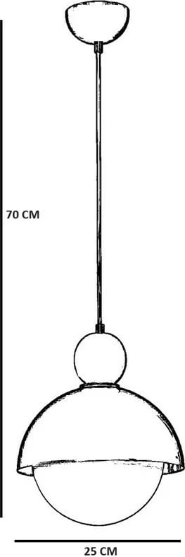 Llambë tavani Opviq, retro, 3 gota të bardha, ngjyrë ari