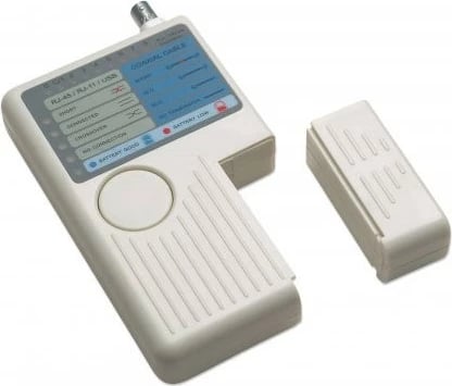 Tester kabllosh Intellinet 351911, 4-në-1, RJ11/RJ45/USB/BNC, krem