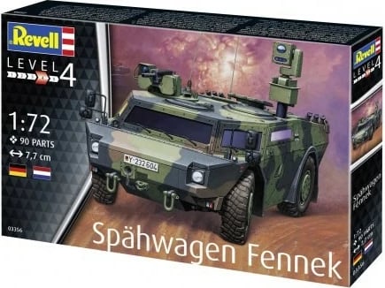 Model plastik Revell Spähwagen Fennek 1:72, 90 pjesë, kamuflazh Model plastik Revell Spähwagen Fennek 1:72, 90 pjesë, kamuflazh