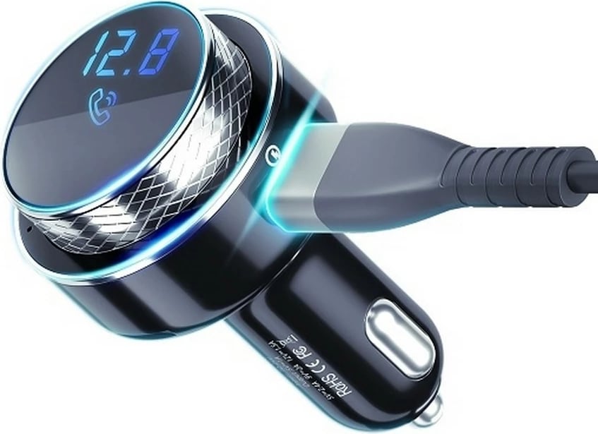 Karikues veture 3MK Hyper Car FM Transmitter, 2xUSB-A, Bluetooth, Lexues karte, i zi