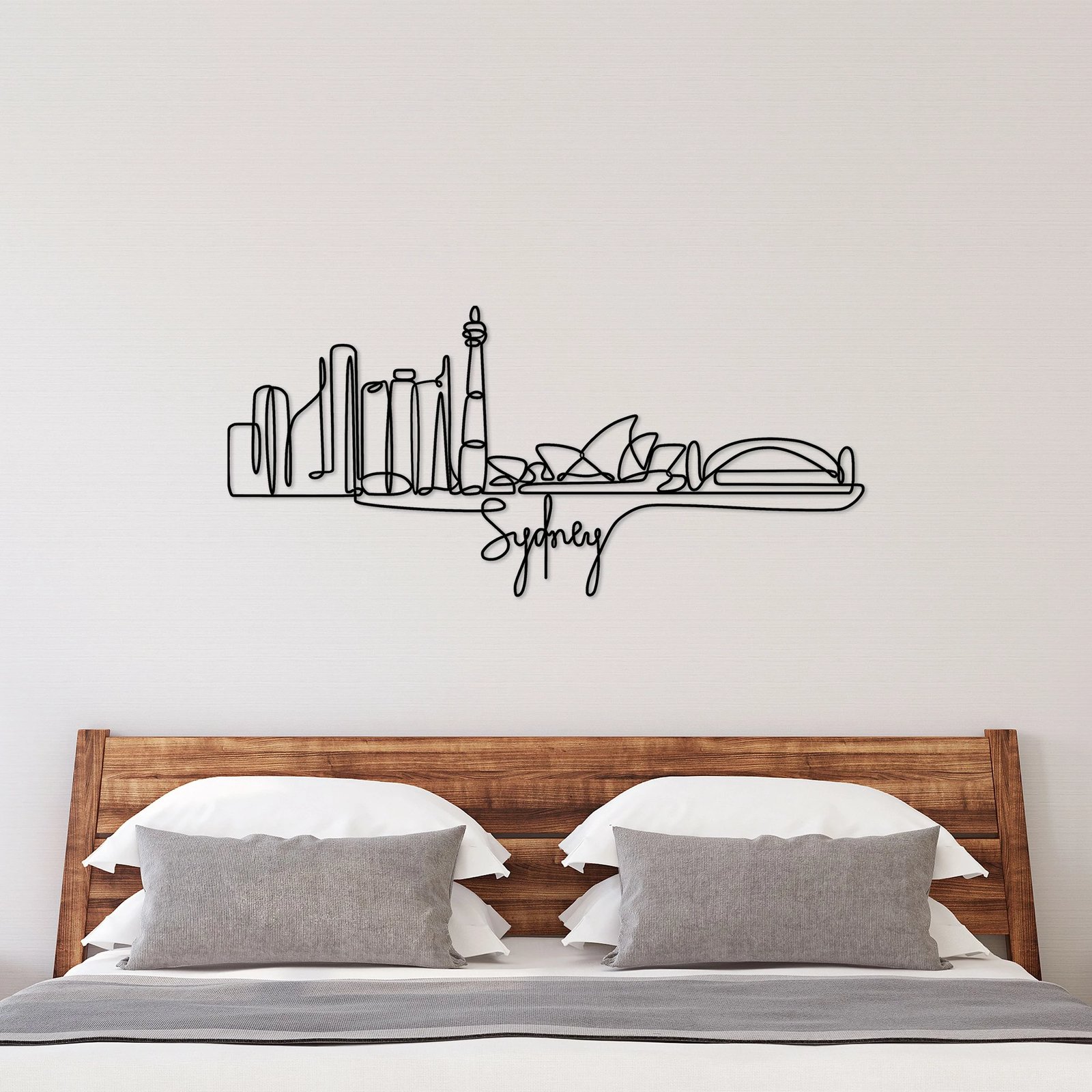 Aksesor dekorativ metalik për mur Wallity, Sydney