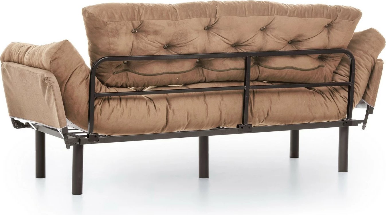 Divan-krevat treshe Nitta, kafe e çelët Divan-krevat treshe Nitta, kafe e çelët