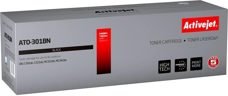 Toner zëvendësues Activejet ATO-301BN për printer OKI, i zi