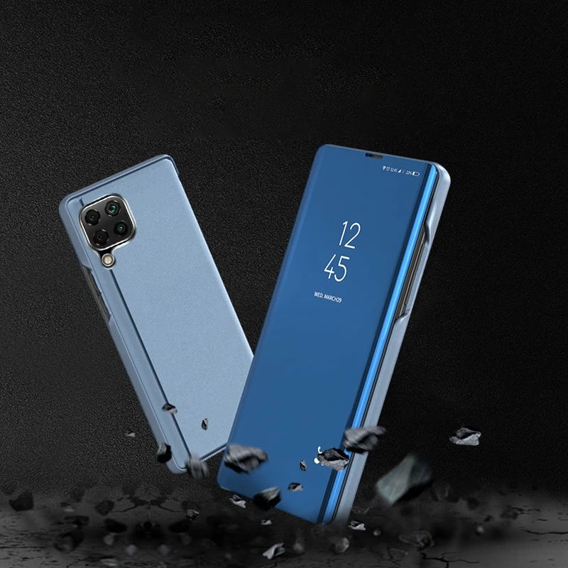 Mbështjellës Hurtel Clear View Case për Samsung Galaxy A22 4G, kaltër