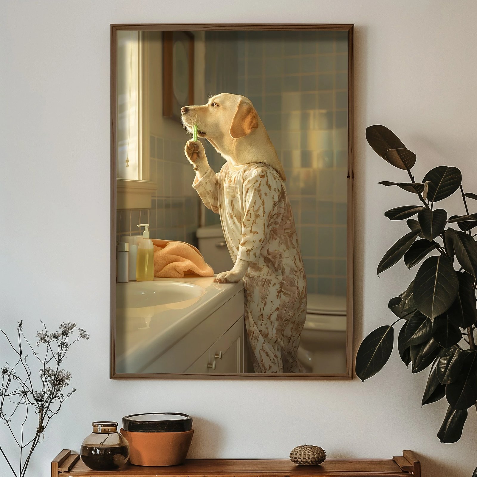 Pikturë dekorative me kornizë MDF, Wallity, HUM062, shumëngjyrëshe, 50x70x3.5cm