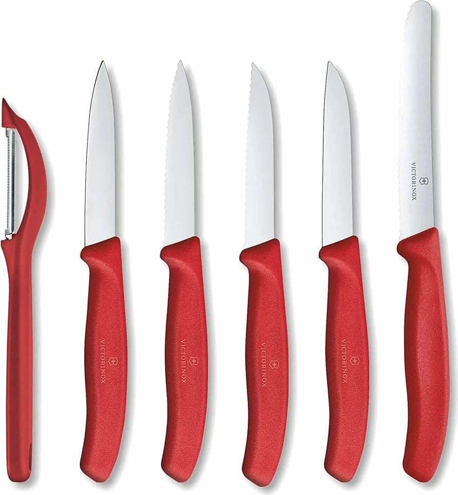 Thika kuzhine Victorinox Swiss Classic Set 6 pjesë, e kuqe 
