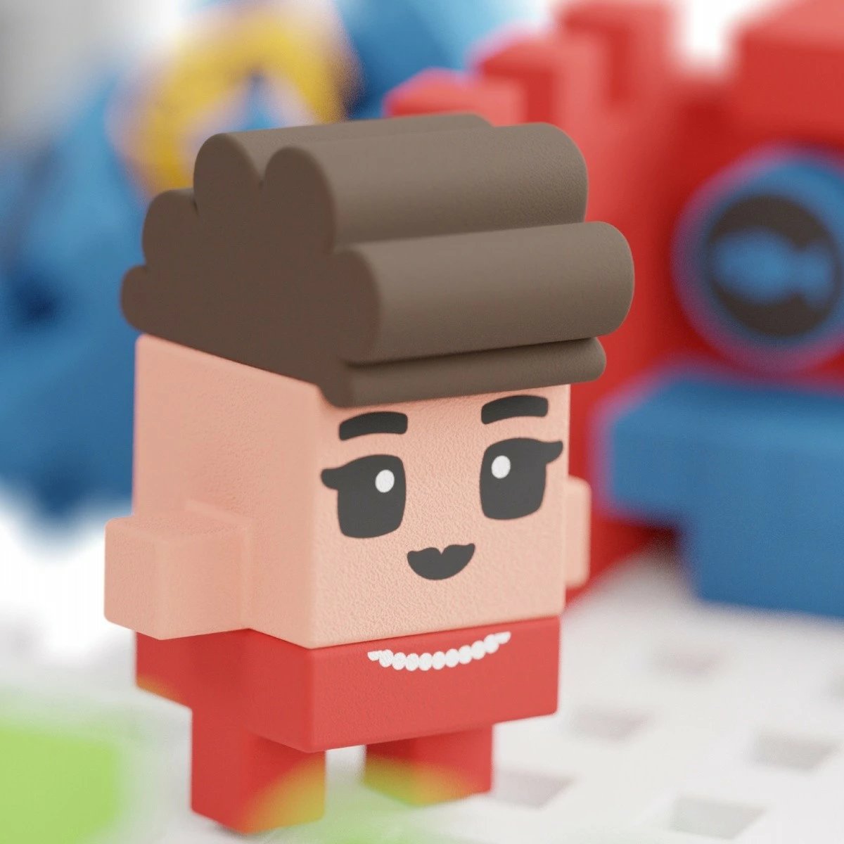 Set lodrash ndërtimi Marioinex Mini Waffle City Shop, 148 pjesë, shumëngjyrëshe