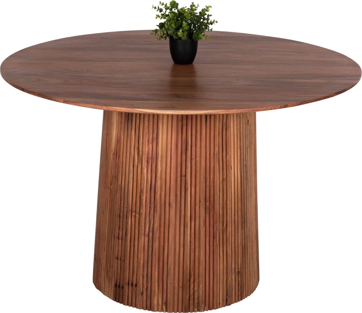 Tavolinë rrumbullake ngrënieje GROOT, dru akacie natyrale, D120x79cm